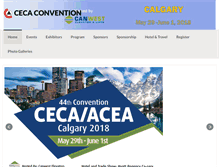 Tablet Screenshot of cecaconvention.com